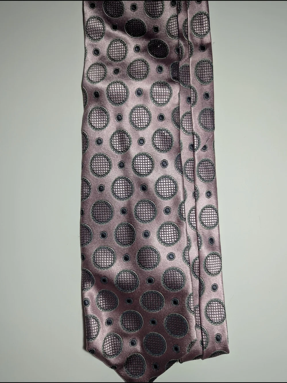 Ermenegildo Zegna Pink Geometric 100% Silk Tie Luxury Italian Designer